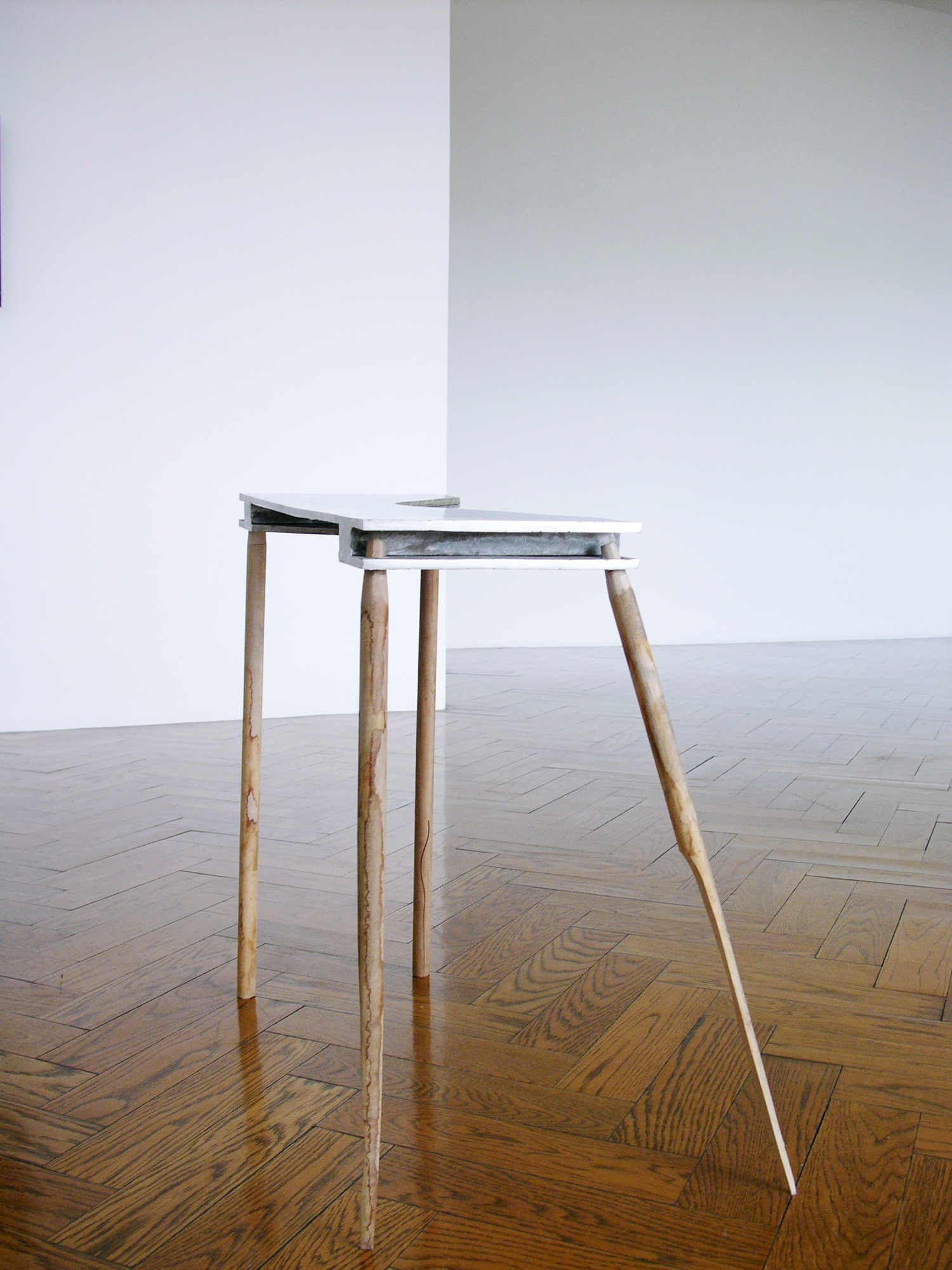 A longtime online | 2010 | electroplated cast aluminium, wood | 50 x 50 x 30cm