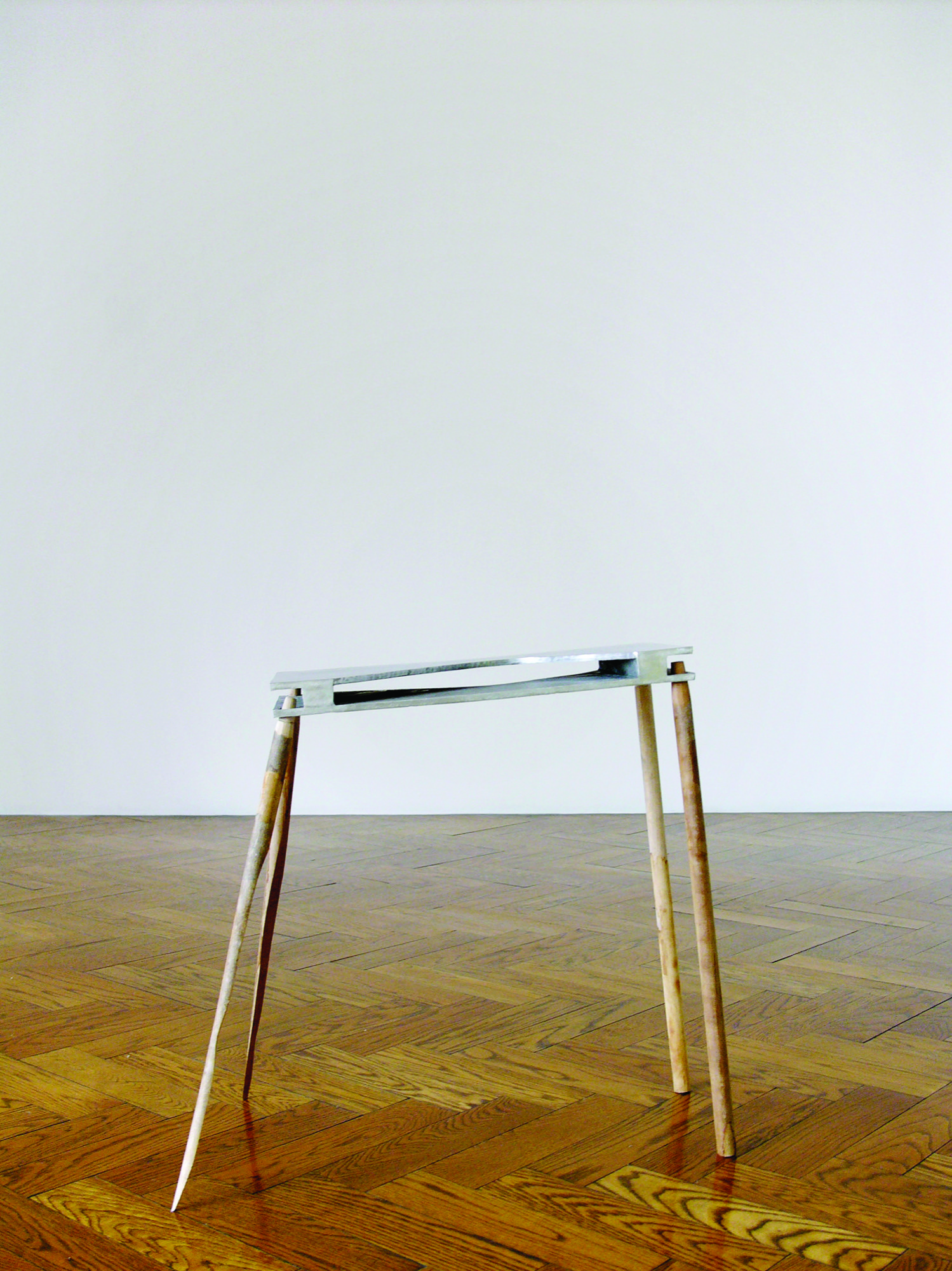 A longtime online | 2010 | electroplated cast aluminium, wood | 50 x 50 x 30cm