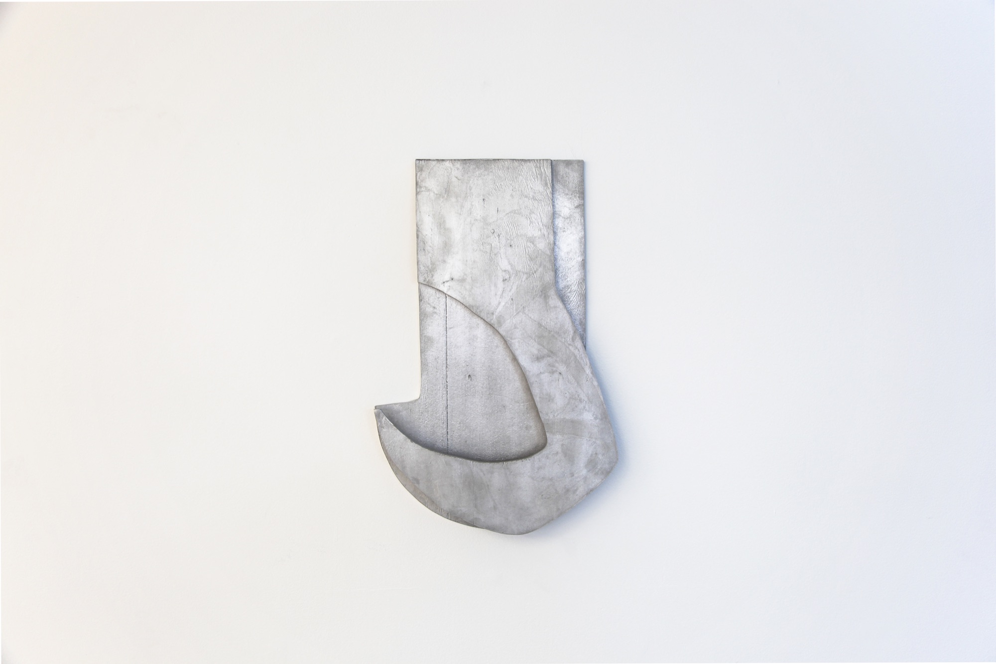 Blank | 2014 | cast aluminium | 50 x 40 x 10 cm | https://eyecontactmagazine.com/2014/05/martyn-reynolds-at-gloria-knight
