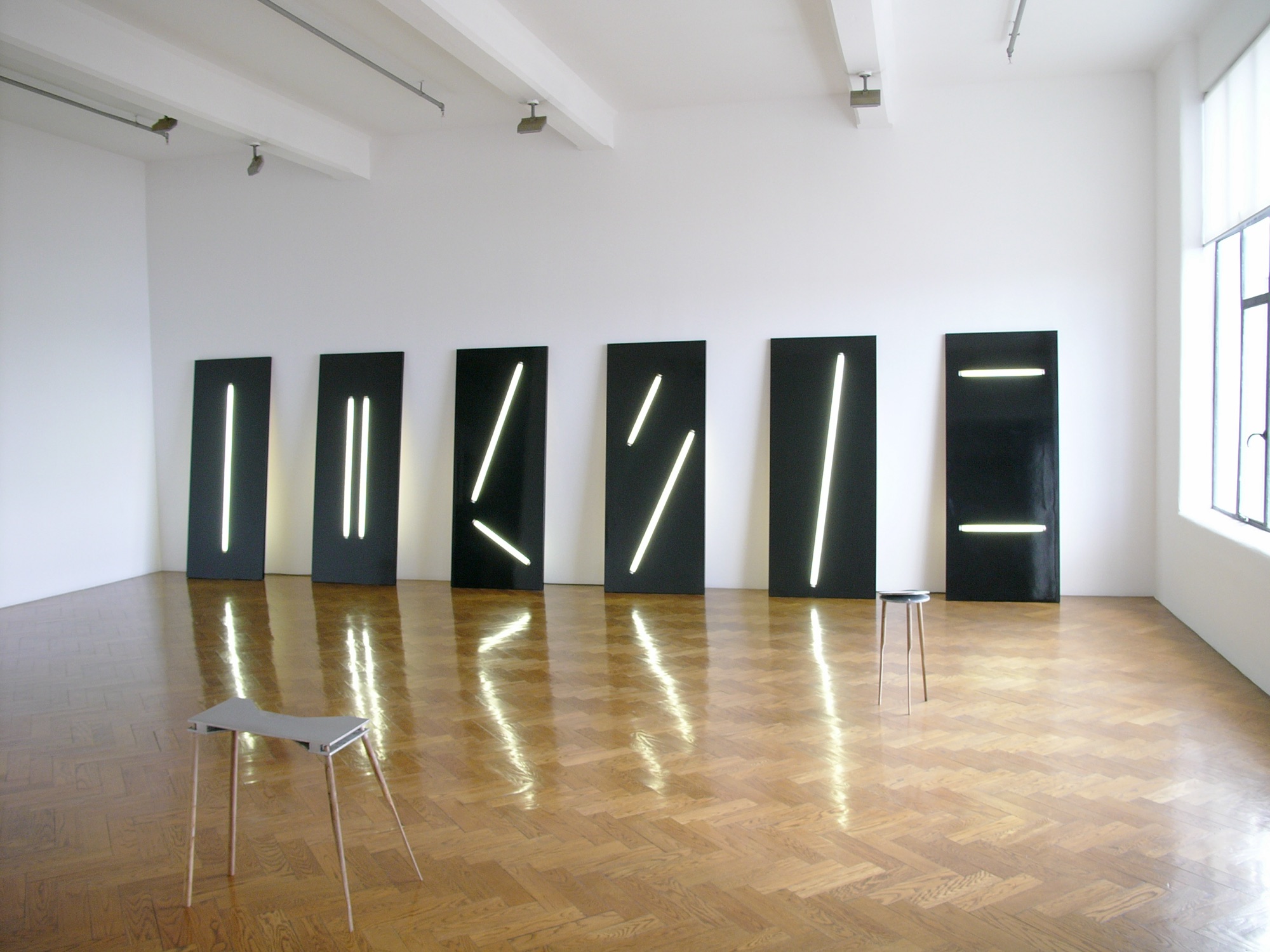Ralph Hotere, Bill Culbert, Martyn Reynolds | exhibition view (with work by Hotere/Culbert) | Sue Crockford Gallery, Auckland | 2010